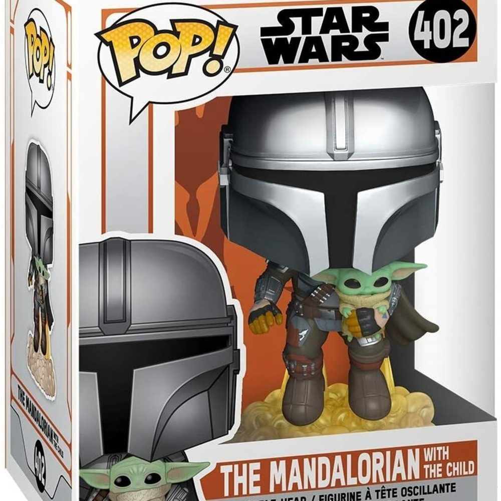 Pop Star Wars Mandalorian and Child Figure